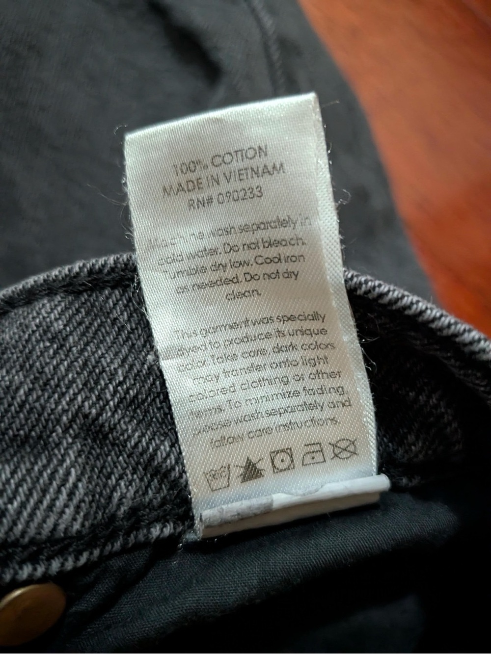 PacSun Nora Wide Leg Black Frayed Hem Jeans Size 25 - Picture 5 of 8